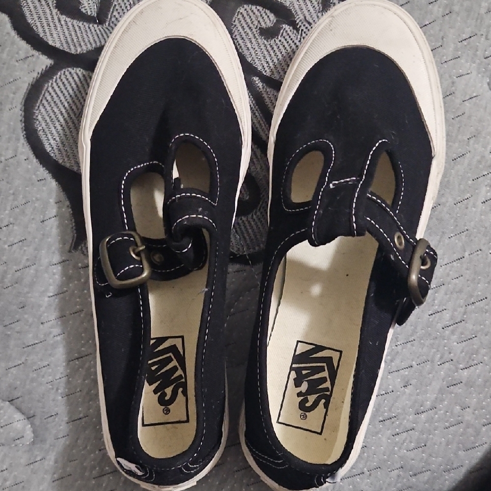 Vans Black Canvas Mary Jane Shoes